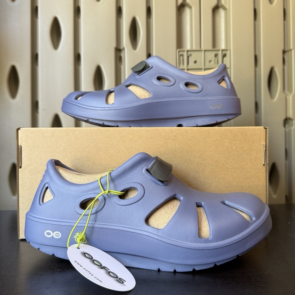 Oofos Oocandoo Sport Recovery Lightweight Sandals Blue Women's Size 9